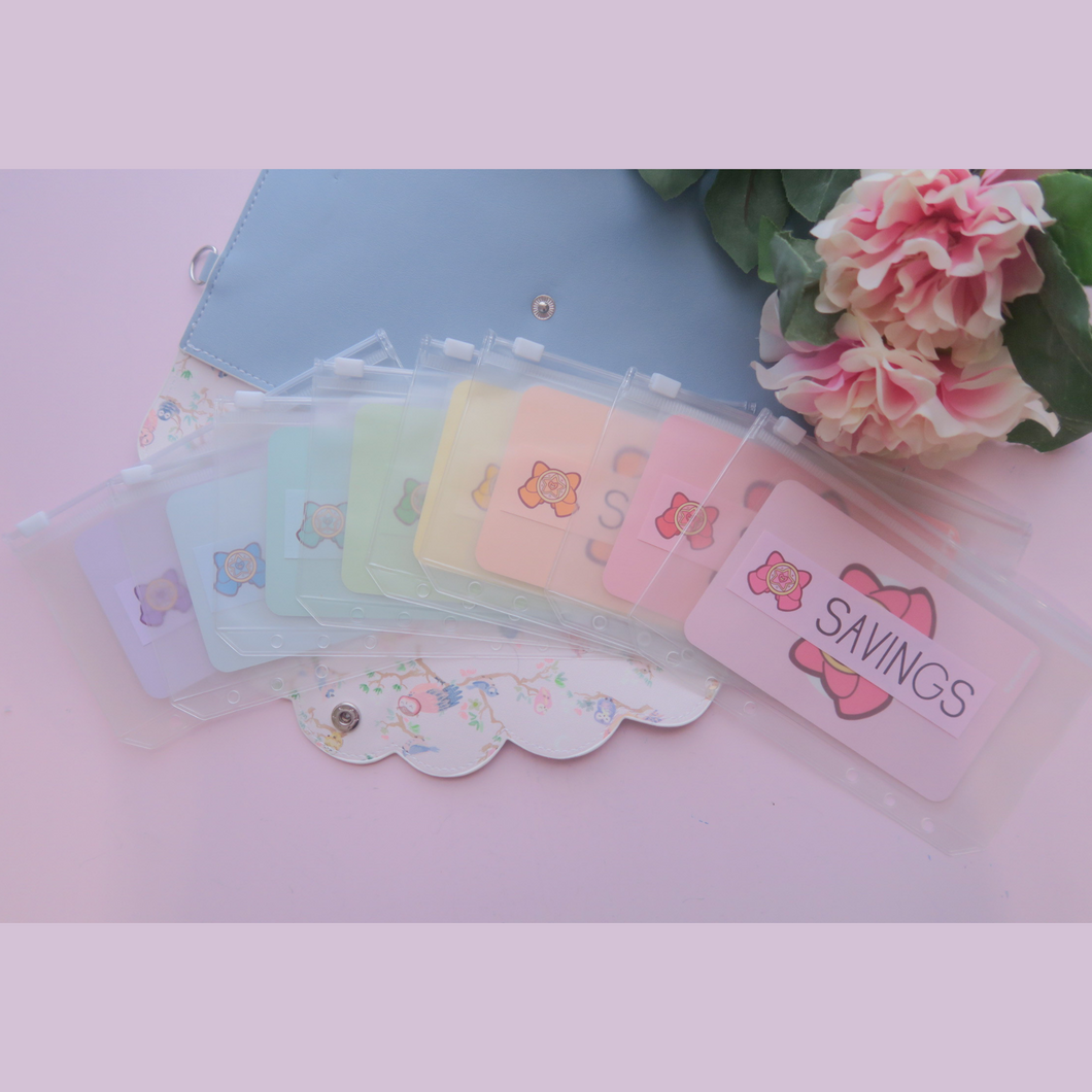 MAGICAL BOW CUSTOM A6 ZIPLOC CASH ENVELOPES + TRACKERS