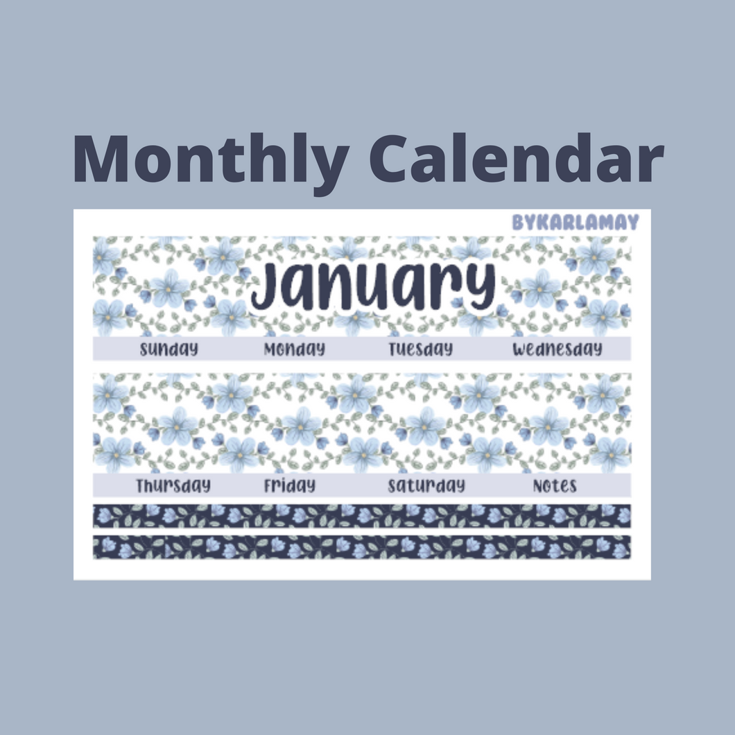 2023 January Monthly Calendar | Add on | Bill Due (7x9)