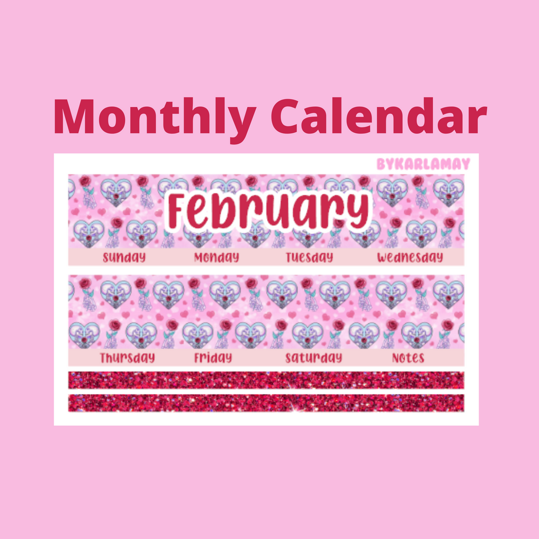 2023 February Monthly Calendar | Add on | Bill Due (7x9)