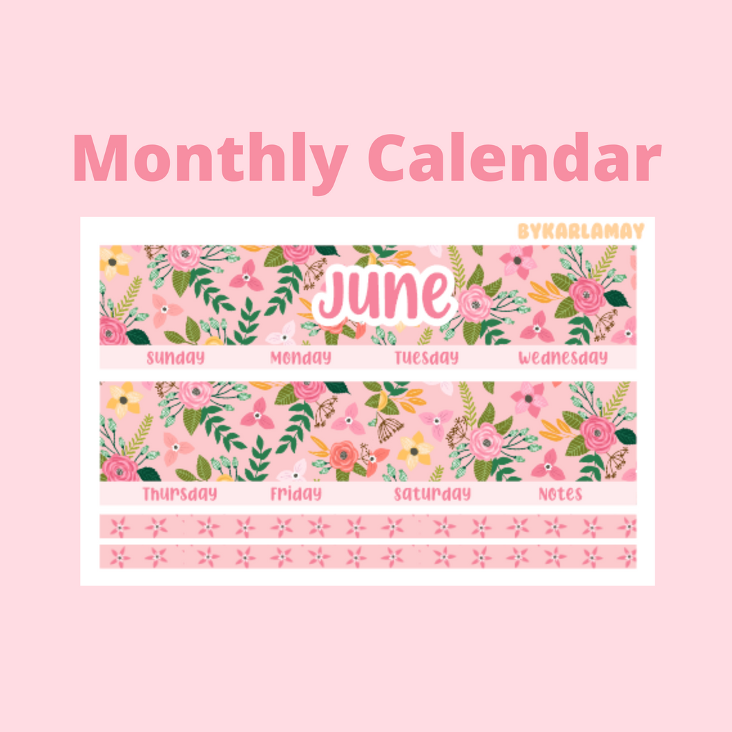 2023 June Monthly Calendar | Add on | Bill Due (7x9)